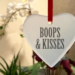 Personalised Glass Heart Mock-up | Boops & Kisses Pet Care Gift Shop