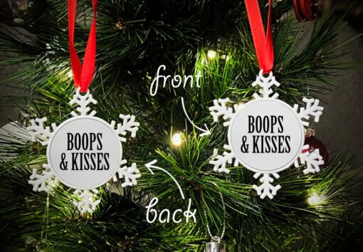 Personalised Snowflake Mock-up | Boops & Kisses Pet Care Gift Shop