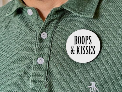 Personalised Badge Mock-up | Boops & Kisses Pet Care Gift Shop