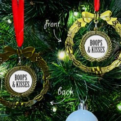 Personalised Bronze Metal Wreath Mock-up | Boops & Kisses Pet Care Gift Shop