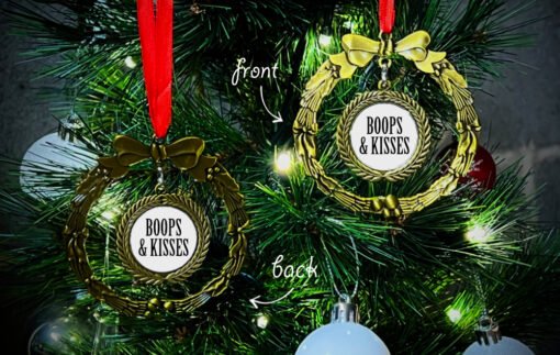 Personalised Bronze Metal Wreath Mock-up | Boops & Kisses Pet Care Gift Shop