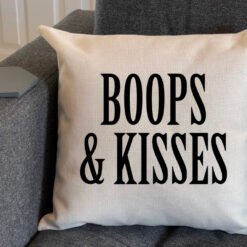 Personalised Linen Cushion Cover Mock-up | Boops & Kisses Pet Care Gift Shop