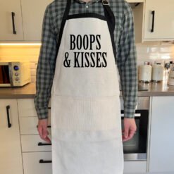 Personalised Adult Linen Apron Mock-up | Boops & Kisses Pet Care Gift Shop