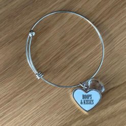 Personalised Heart Charm Bracelet Mock-up | Boops & Kisses Pet Care Gift Shop